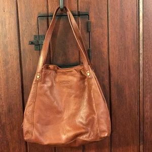 Leather handbag large